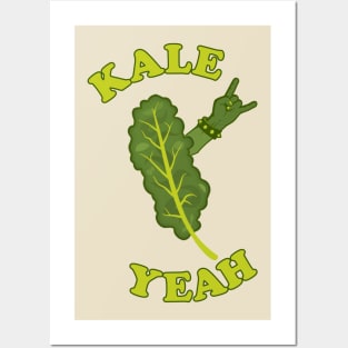 Kale Yeah ))(( Vegetable Vegetarian Vegan Kind-a-Style Posters and Art